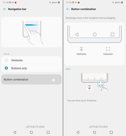 lg stylo 6 . back button