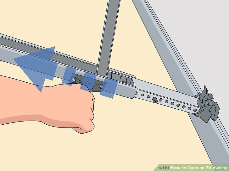 setting up awning rv- truss lift arm