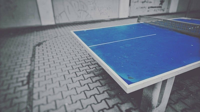 dirty ping pong table