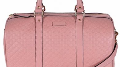 Gucci Women's Leather Micro GG Guccissima Convertible Boston Satchel (Soft Pink 449646)