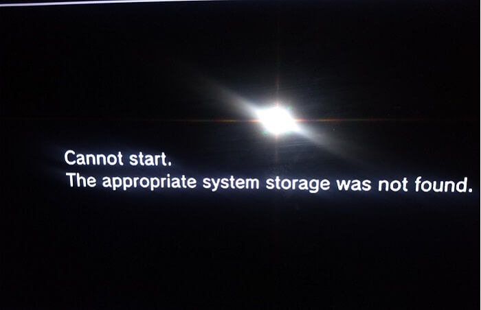 ps3 system memory not found