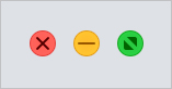 Buttons are used to close, minimize, and maximize windows in macOS.