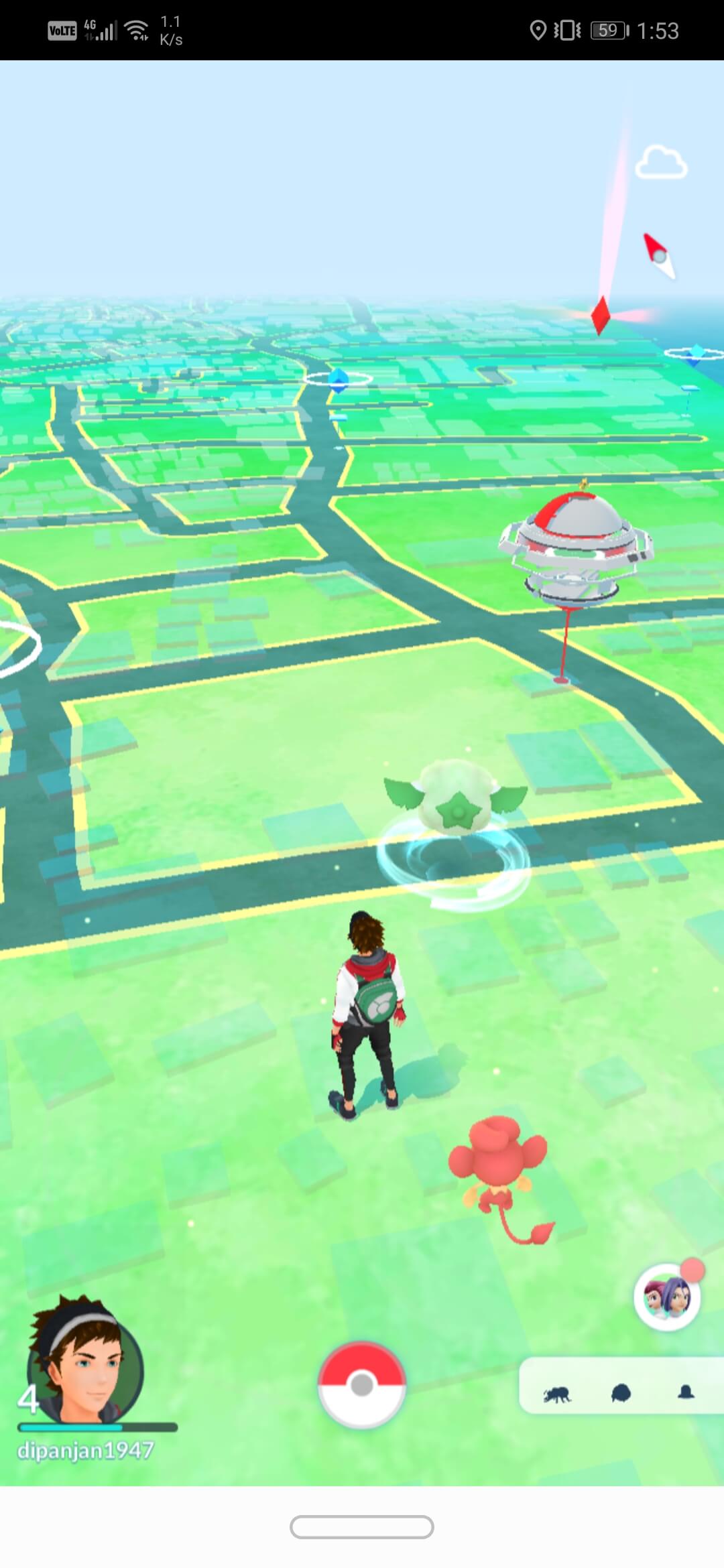 Tap the Pokéball button at the bottom center of the screen | How to change Pokémon name after new update