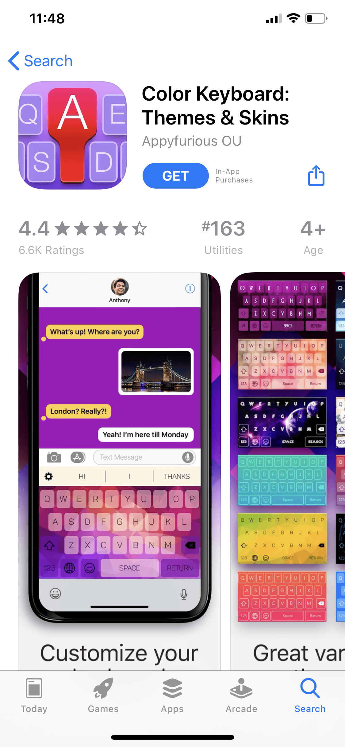Color keyboard themes and themes