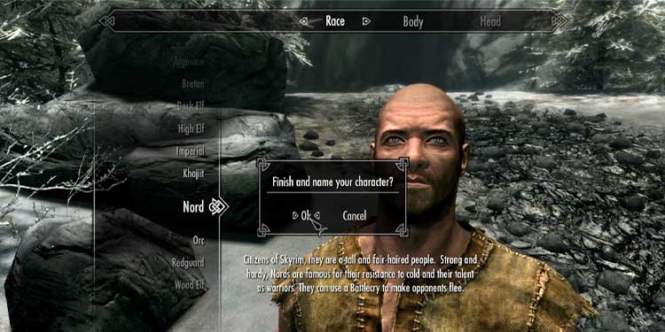 SKYRIM-customization-menu How to change the appearance and name of Skyrim