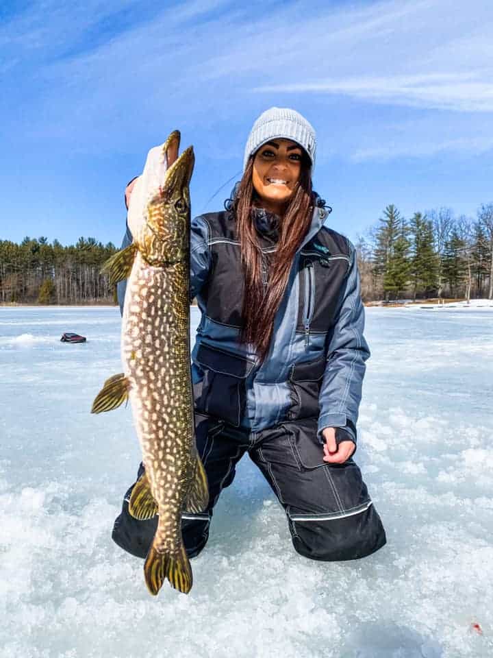 ice fishing for northern pike