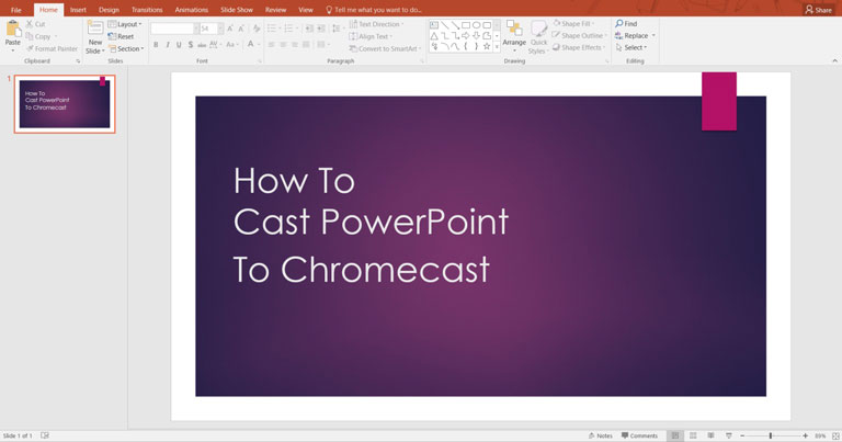 How to cast PowerPoint to Chromecast