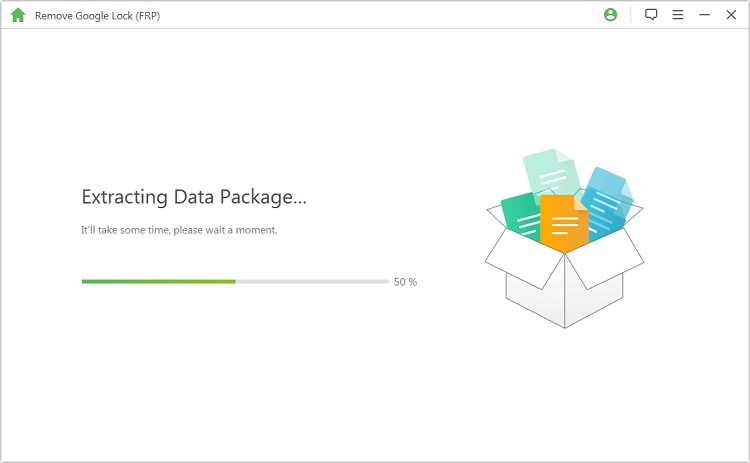 start unpacking the data pack for your device