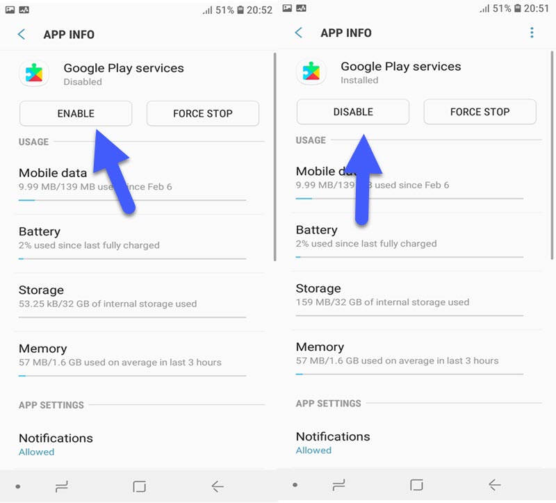 Activate Google Play Services