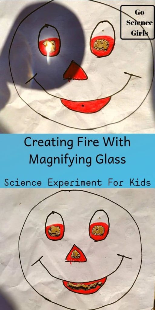 Create Fire with Magnifying Glass Let's go to science, girls