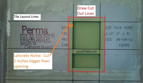 Hydroban niche wall cutting