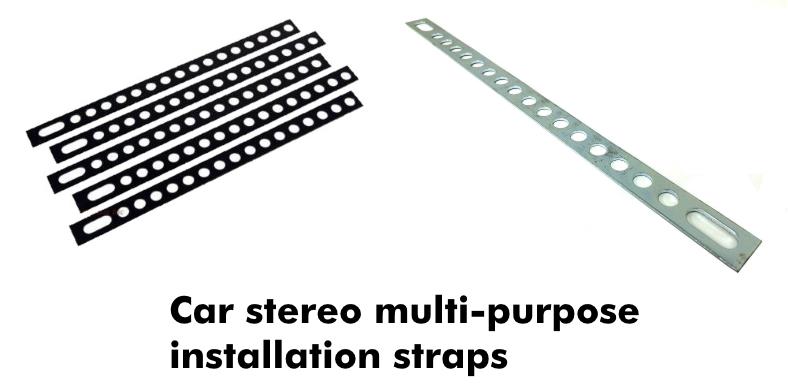 Car stereo radio installation metal straps examples image