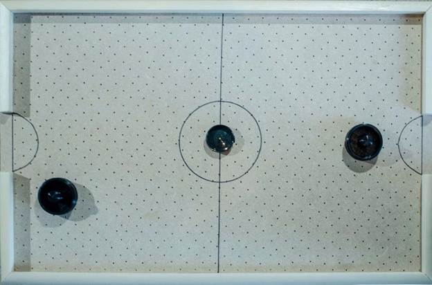 7. DIY tabletop air hockey table