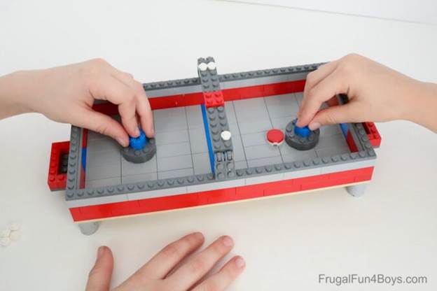 11. How to build an air hockey table out of Lego
