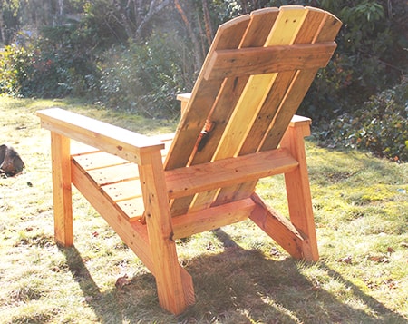 pallet adirondack chair with a flat seat