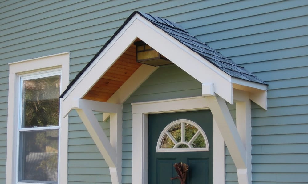 How to build a small roof above a door
