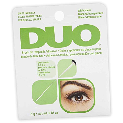 DUO Brush-On Eyelash Adhesive with Vitamins A, C & E, Clear, 0.18 oz