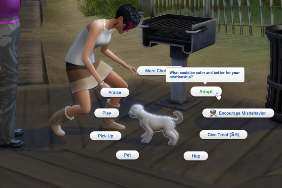 Adopt a stray dog ​​in Sims 4