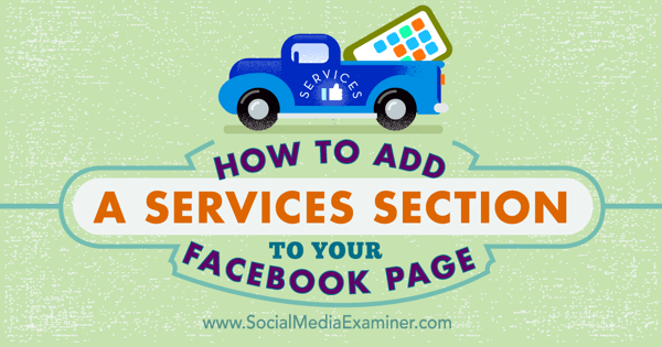 use service tab on facebook page