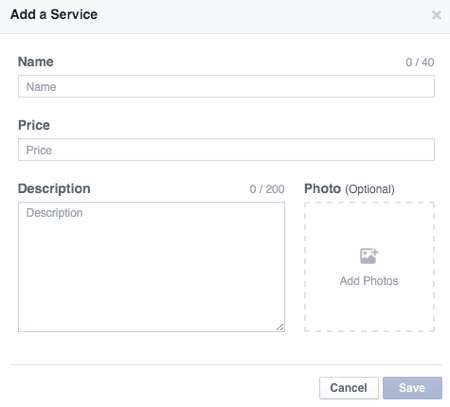 more facebook service details