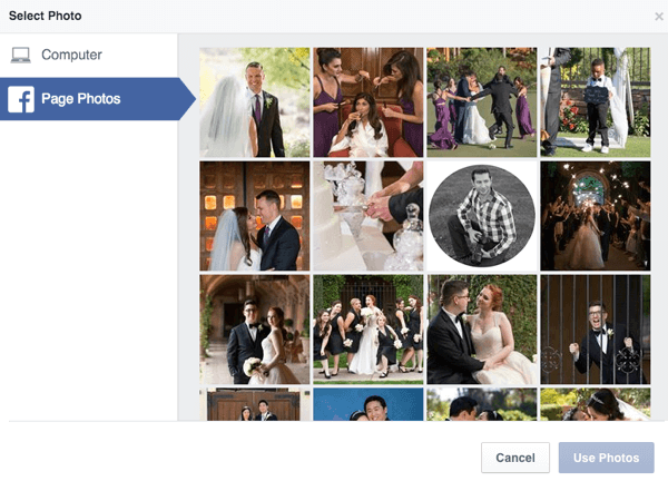 add photos to facebook service