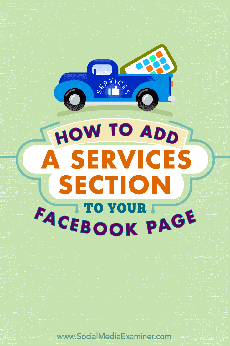 add facebook page service section