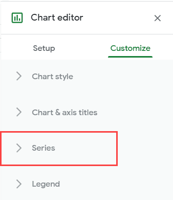 Click the Series . option