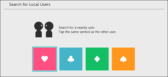 The "Search for local users" menu.