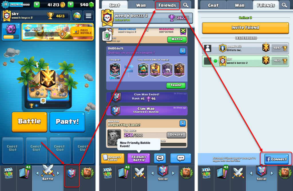 How to add friends in Clash Royale? | topqa.infonology