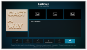 Castaway Kodi Installation Wizard
