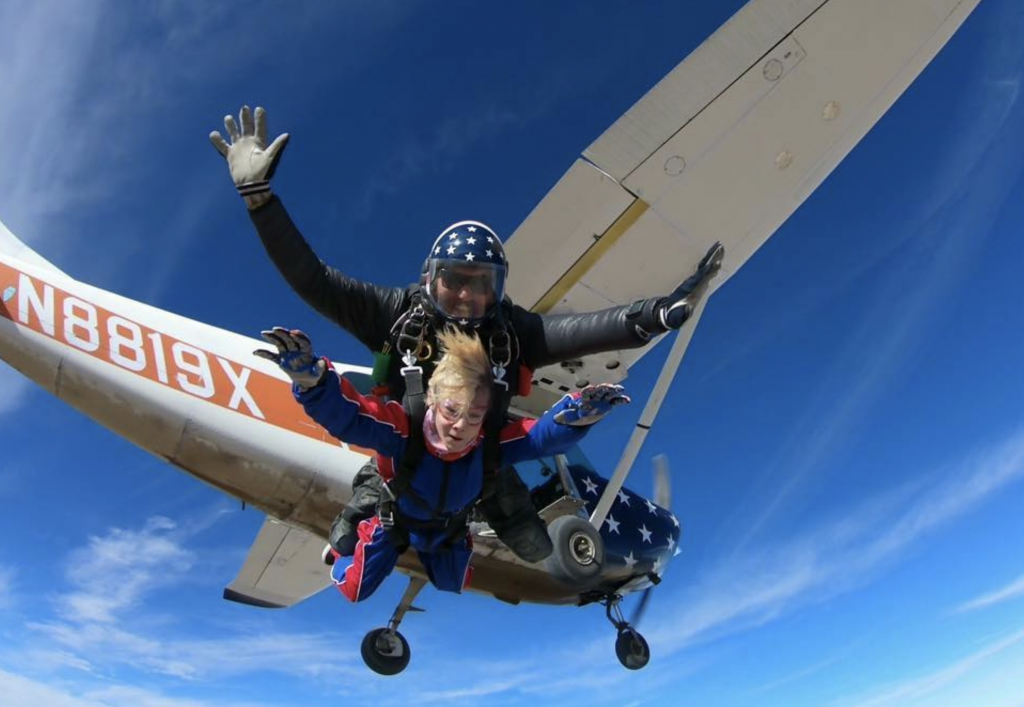 skydivers under 18 years old in the plains, colorado