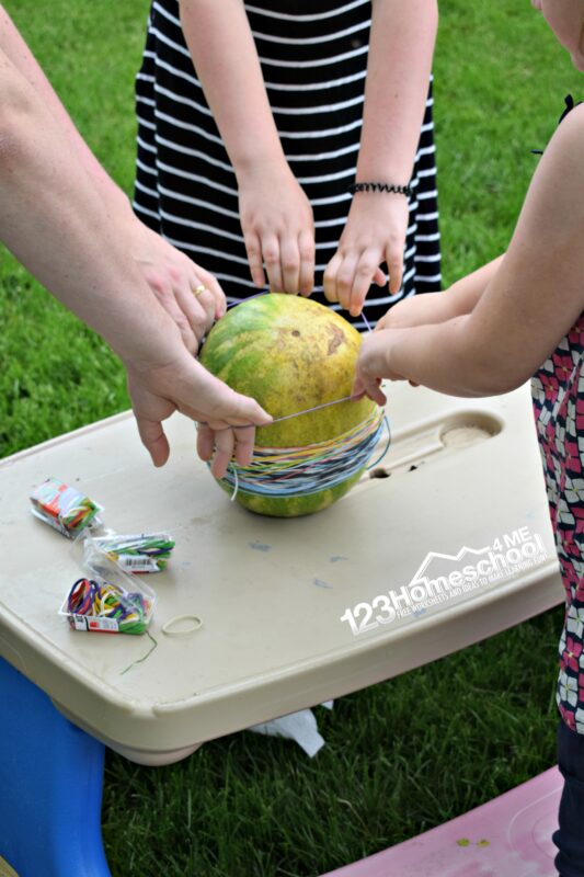 Really fun, exploding watermelon kids activity perfect for spring or summer
