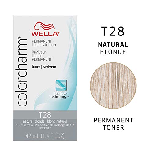 Wella Color Charm Permanent Liquid Hair Toner, T28 Natural Blonde, 1.4 fl oz