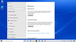 Windows 10 reset option