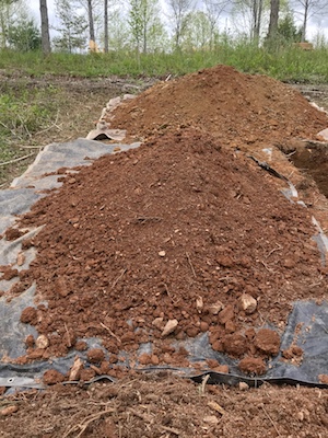 Second pile of soil from a grave