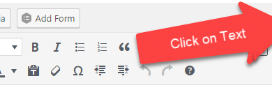 click text wordpress