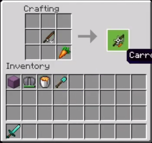 Add Carrots and Fishing Rods to the Menu
