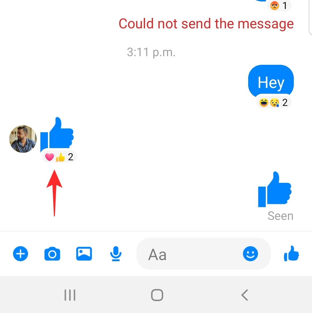 how to delete reactions on messenger 2