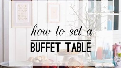 Serving a crowd? Buffet table set up is the way to go and here
