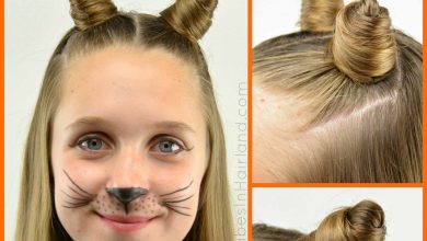 DIY Cat Ears Using Your Own Hair from topqa.info #halloween #cat #costume #hair