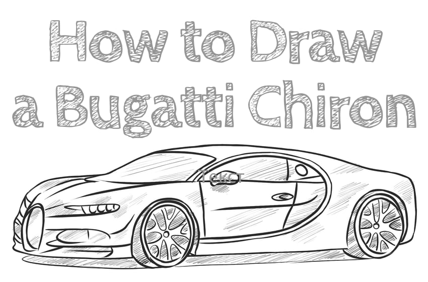 how to draw a chiron bugatti step by step