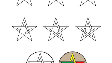 how to draw a pentagram in 8 steps