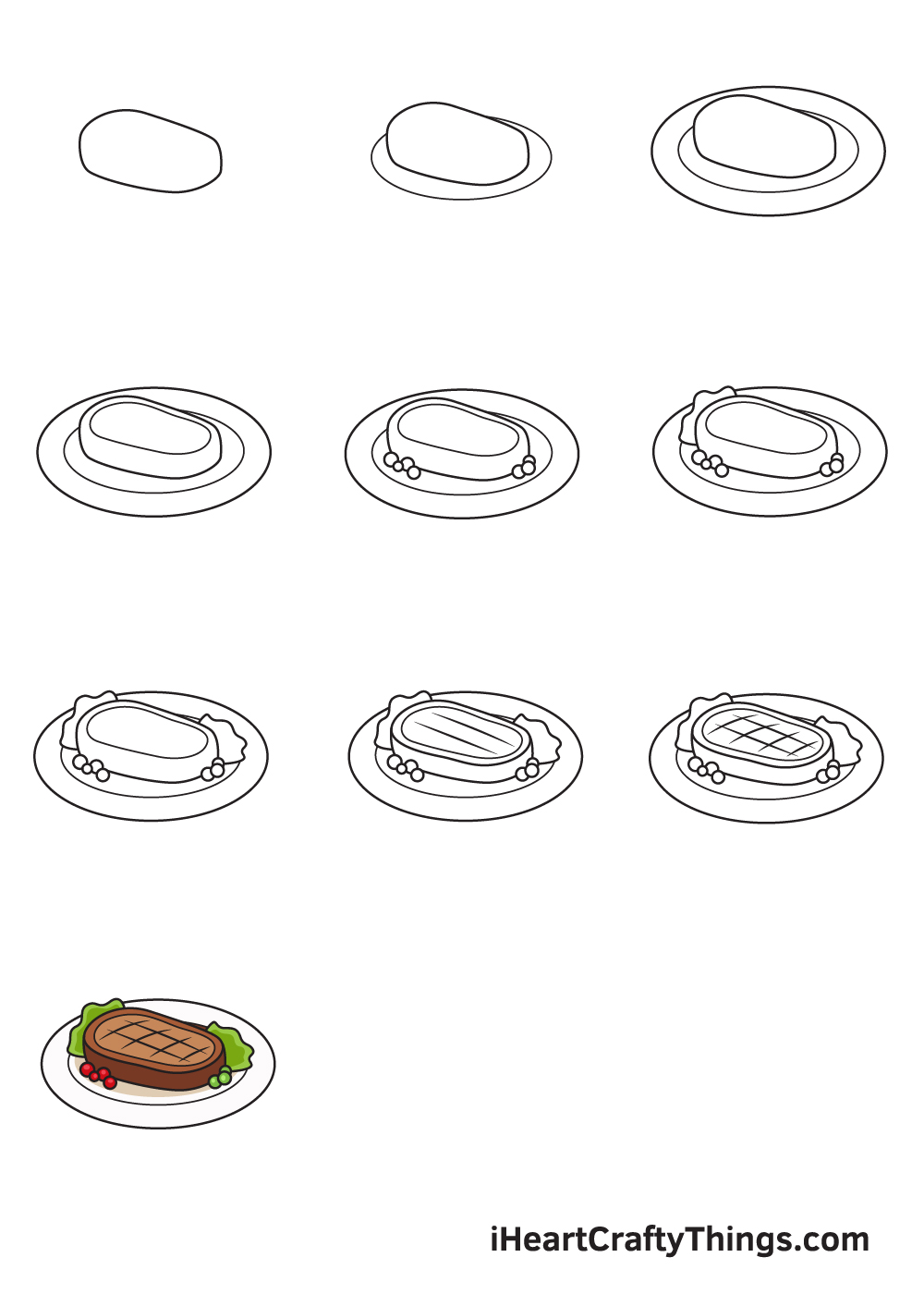 How To Draw A Plate Of Food