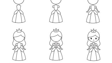 Drawing Princess in 9 Easy Steps