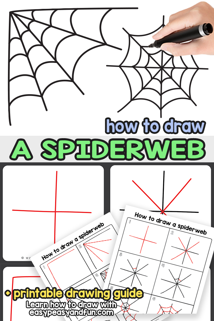 How To Draw A Spider Web