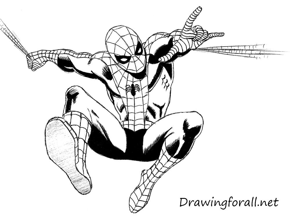 how to draw awesome spiderman