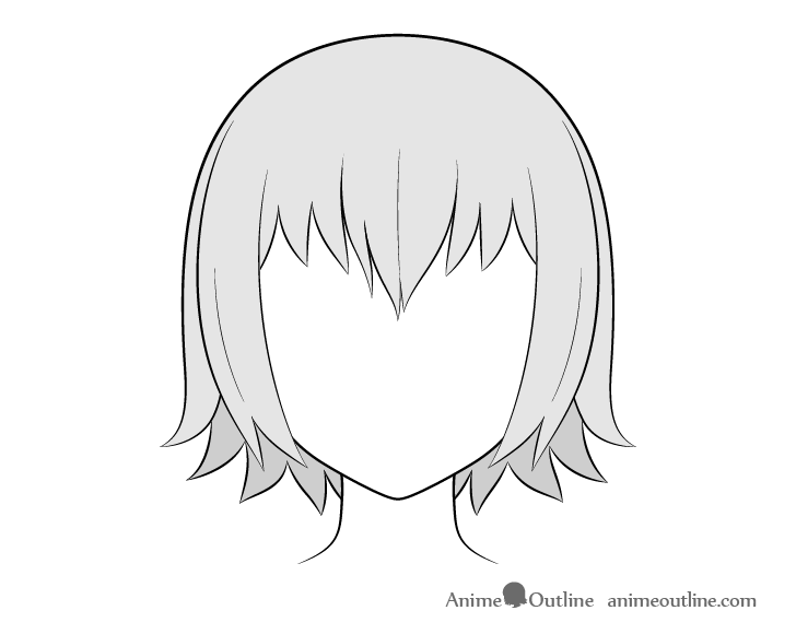 Anime drawing dry hair