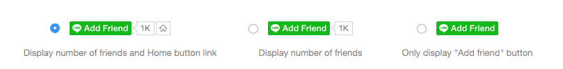 More types of friend buttons on LINE Social Plugins